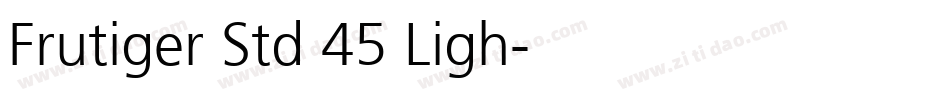 Frutiger Std 45 Ligh字体转换